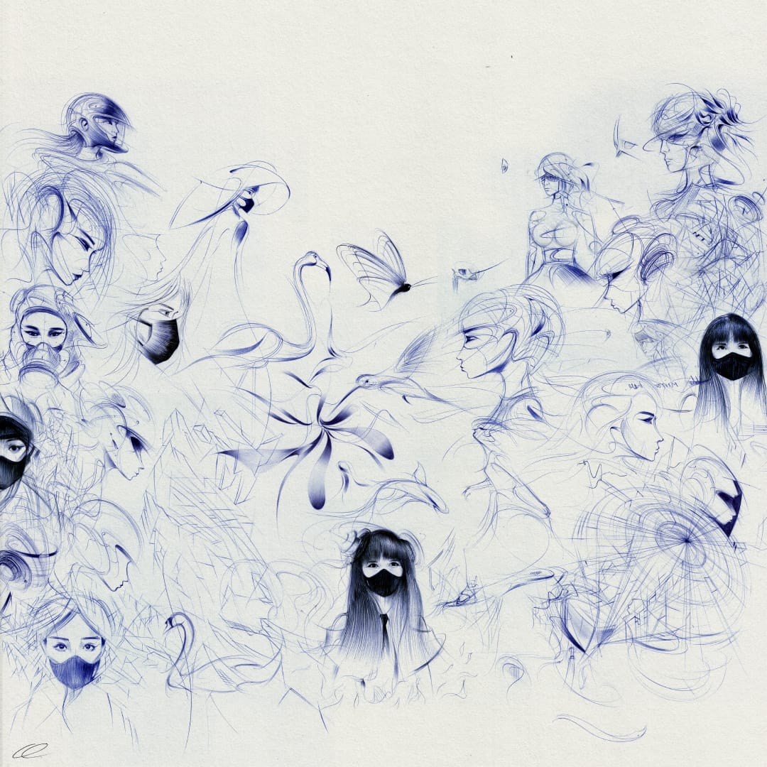 Gesture drawing – body form sketches by Existential Theory